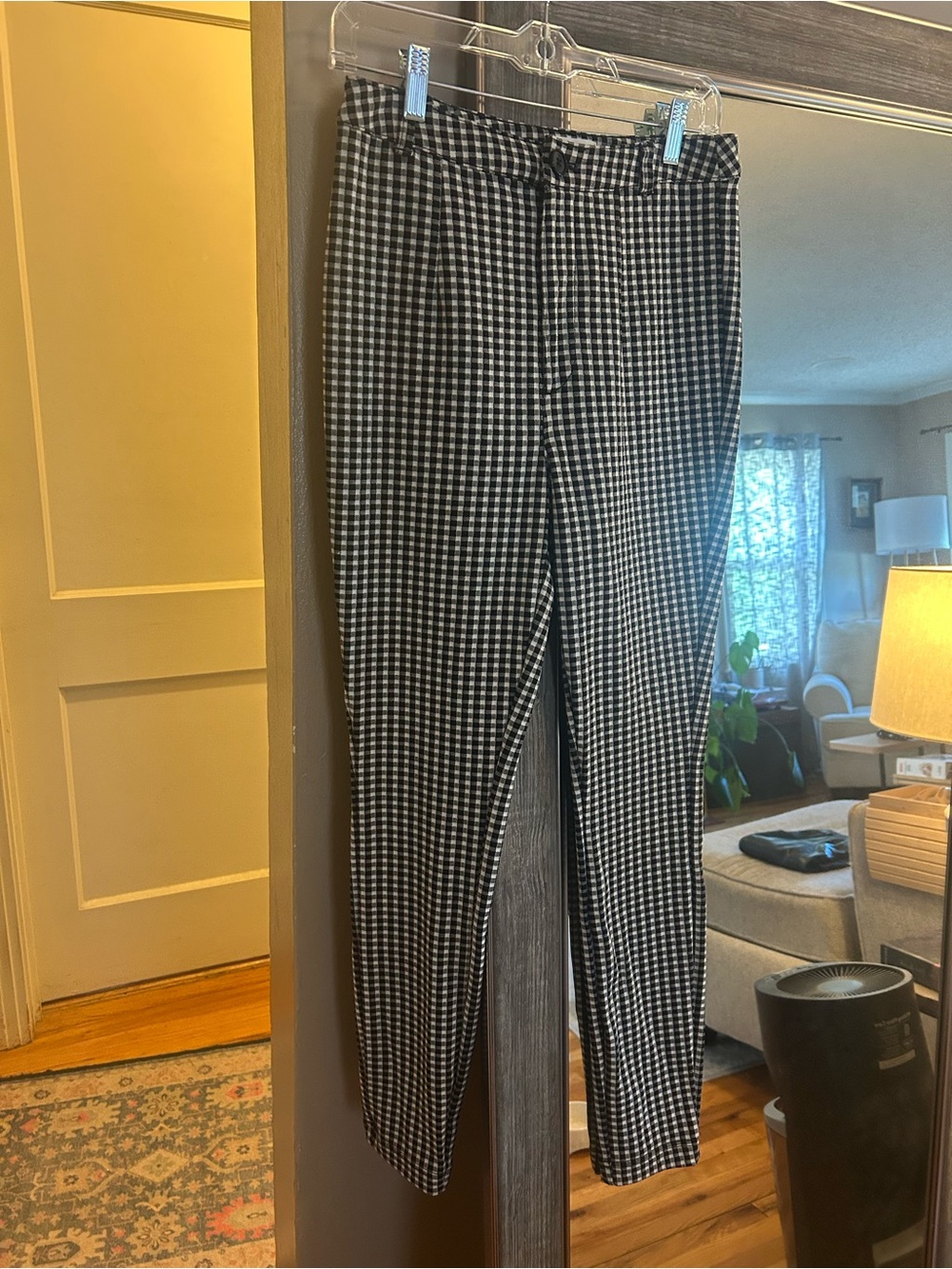 Maeve Anthropologie Black & White Gingham Women's Stretch Pants
